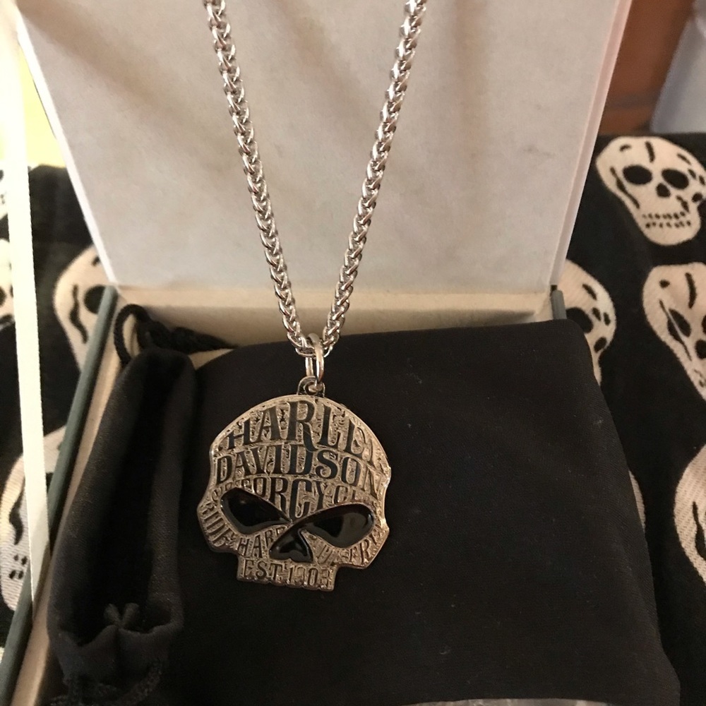 NWOT HD Willie G Skull Pendant with chain. - Picture 2 of 4